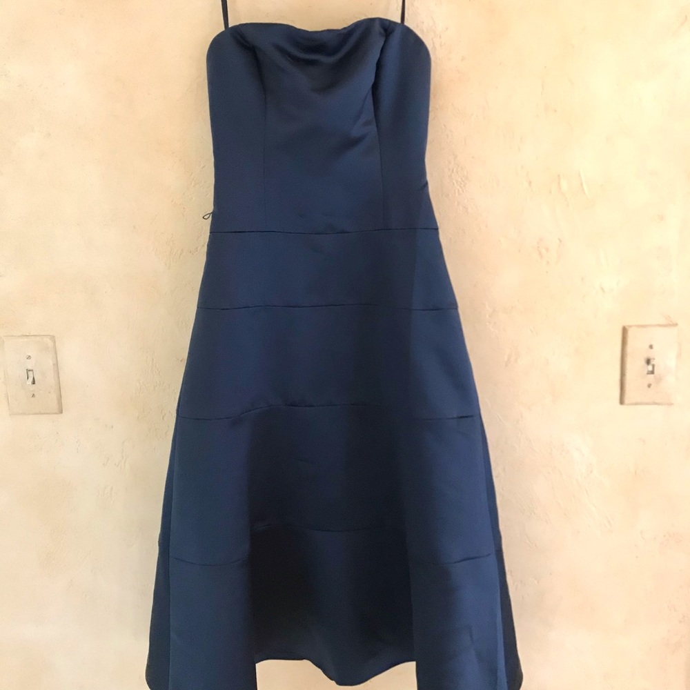 BCBGMaxAzria Strapless Blue Dress